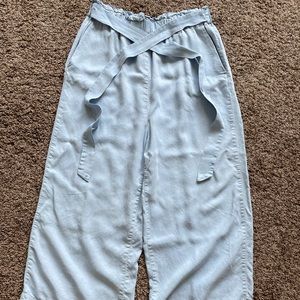 Paperbag chambray coullotte pants